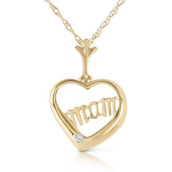 0.01 Carat 14K Gold Mama Mia Diamond Necklace