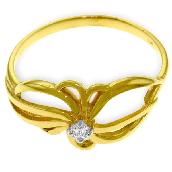 0.05 Carat 14K Gold Enamored Diamond Ring