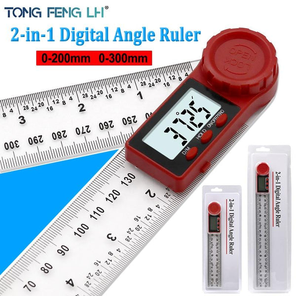 0-200mm 0-300mm Digital Meter Angle Inclinometer Angle Digital Ruler Electron Goniometer Protractor Angle finder Measuring Tool