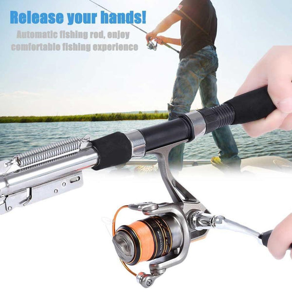 1.8/2.1/2.4/2.7m Stainless Steel Automatic Fishing Rod Tackle Pole without Reel