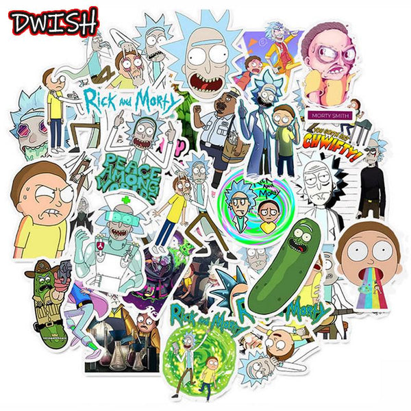 10/30/50pcs/Pack Waterproof Cartoon Rick And Morty Stickers Skateboard Suitcase Guitar Luggage Laptop Stickers Kid Classic Toy
