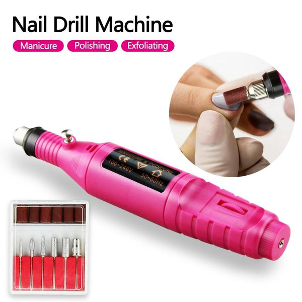 1 Set 20000 RPM Professional Electric Nail Drill Machine Nail Art Pen Pedicure Tools Milling Gel Polish Remover Manicure Cutters