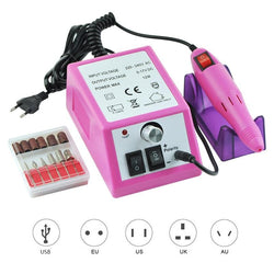 1 Set 2 Way Electric Nail Drill Machine Manicure 20000RPM Machine Strong Pedicure UV Gel Cuticle Remover Nail Drill Equipment