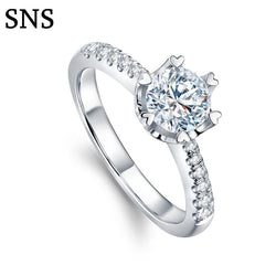 0.30carat Diamond Engagement Ring Classic 6-Prong Setting Halo Style High Polishing Real Natural Diamond 14k White Gold For Lady